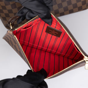 LOUIS VUITTON NEVERFULL MM DAMIER EBENE CANVAS GHW