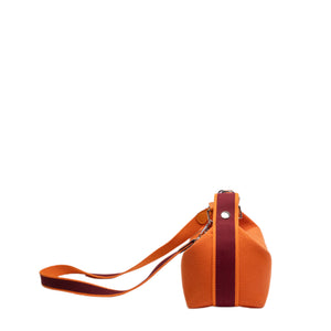 HERMES SMALL BRIDE-A-BRAC TRAVEL CASE ORANGE FEU CANVAS SHW