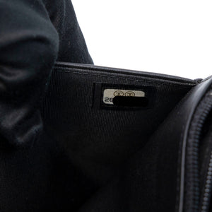 CHANEL BOY WOC WALLET ON CHAIN BLACK LAMBSKIN LEATHER GHW