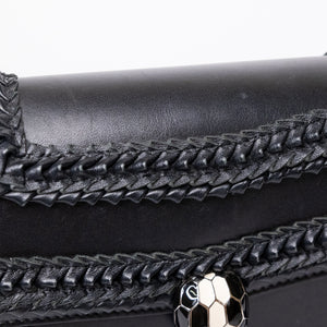BVLGARI SERPENTI FOREVER SHOULDER BAG BLACK CALFSKIN