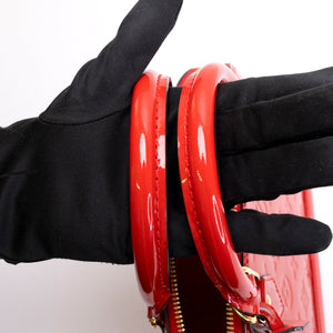 LOUIS VUITTON ALMA BB MONOGRAM PATENT RED GHW