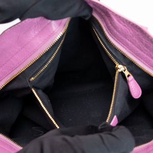 BALENCIAGA MEDIUM CLASSIC CITY CROSSBODY BAG PURPLE GHW