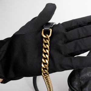 SAINT LAURENT 80'S VANITY BAG BLACK CALFSKIN GHW