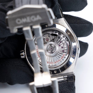 OMEGA CONSTELLATION 39MM , STEEL ON LEATHER STRAP