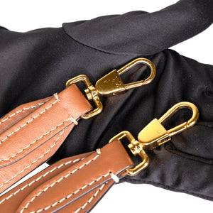 BURBERRY WORLD OF THE POCKET MEDIUM CANVAS WITH LEATHER GHW