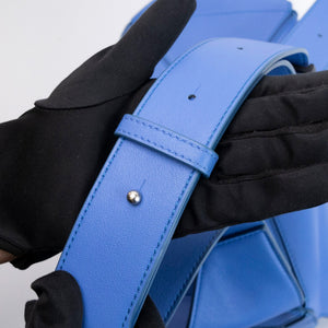 LOEWE MINI PUZZLE BUM BAG BLUE CALFSKIN SHW