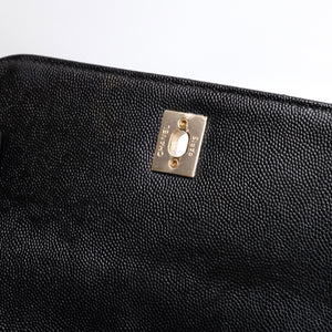 CHANEL BUSINESS AFFINITY SMALL FLAP BAG BLACK CAVIAR GHW