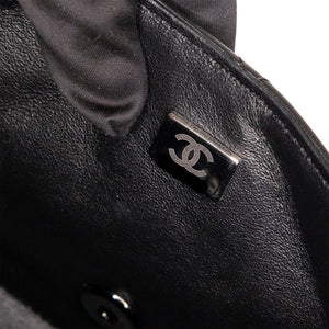 CHANEL MINI SQUARE FLAP BAG LAMBSKIN SO BLACK (MICROCHIP)