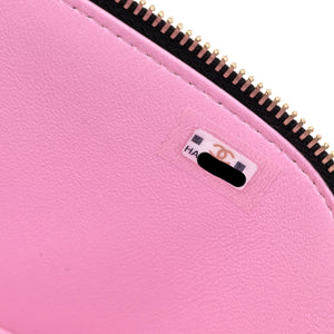 CHANEL 23P VANITY TOP HANDLE LAMBSKIN LEATHER BLACK BAG