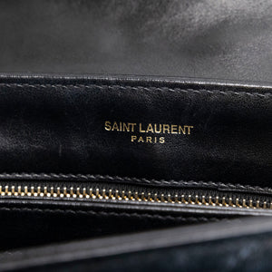 SAINT LAURENT TOY LOULOU BAG QUILTED BLACK GHW