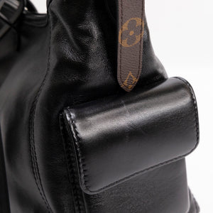 LOUIS VUITTON CARRYALL CARGO VIBE PM BLACK LAMBSKIN LEATHER SHW