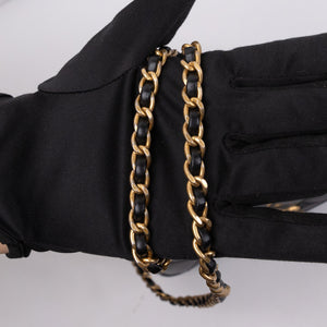 CHANEL GOLD CRUSH MINI FLAP BAG BLACK CALFSKIN LEATHER GHW (MICROCHIP)