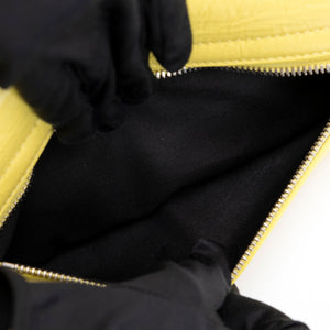 BALENCIAGA SMALL LE CAGOLE SLING SHOULDER BAG YELLOW LAMBSKIN LEATHER SHW