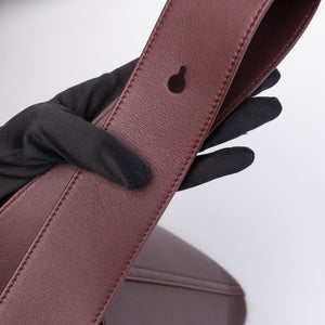 LOEWE MEDIUM PEBBLE BUCKET BAG DARK BURGUNDY CALFSKIN GHW