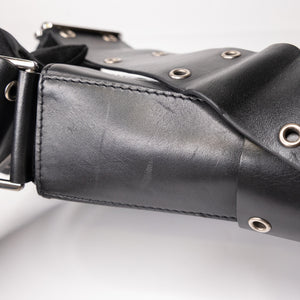 CHRISTIAN DIOR VINTAGE PUNK SHOULDER BAG BLACK SHW