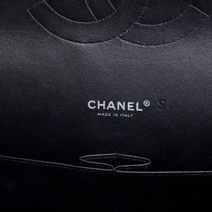 CHANEL MAXI CLASSIC DOUBLE FLAP BAG OLIVE GREEN QUILTED PATENT LEATHER SHW