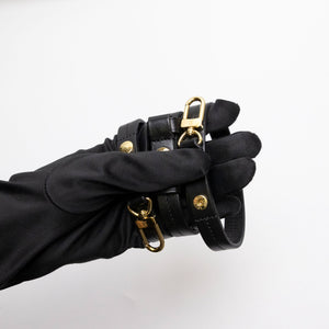 LOUIS VUITTON PADLOCK PN STRAP MONOGRAM BLACK GHW (MICROCHIP)