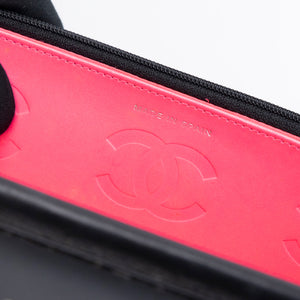 CHANEL CAMBON WALLET ON CHAIN BLACK CALFSKIN SHW