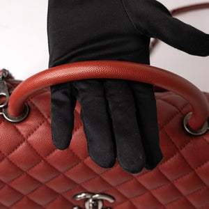 CHANEL MEDIUM COCO HANDLE FLAP BAG RED CAVIAR LEATHER SHW