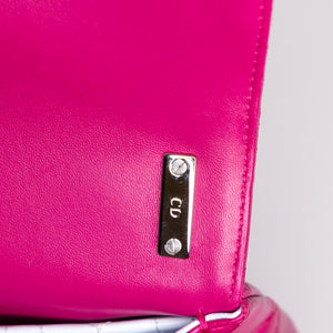 CHRISTIAN DIOR MISS DIOR SHOULDER BAG LAMBSKIN HOT PINK
