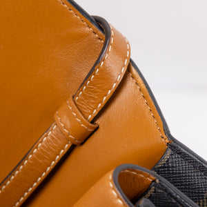 CELINE DOUBLE FLAP TRIOMPHE CANVAS WALLET ON STRAP