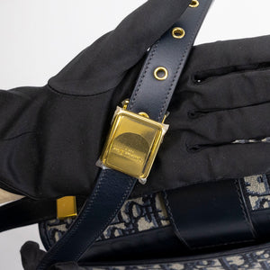 CHRISTIAN DIOR 30 MONTAIGNE BAG BLUE OBLIQUE JACQUARD GHW