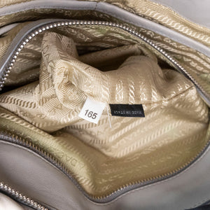 PRADA NAPPA GAUFFRE LARGE BAG GREY SHW