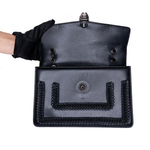 BVLGARI SERPENTI FOREVER SHOULDER BAG BLACK CALFSKIN