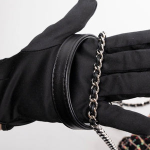 CHANEL TWEED BEAUTY LOCK FLAP BAG MUTICOLOURED BLACK SHW
