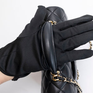 CHANEL CLASSIC FLAP MINI RECTANGULAR TOP HANDLE BAG LAMBSKIN GHW (MICROCHIP)