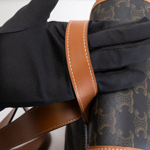CELINE MEDIUM BACKPACK FOLCO IN TOILE TRIOMPHE CANVAS / CALFSKIN GHW