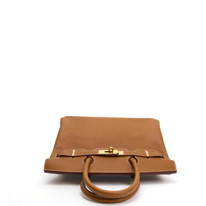 HERMES BIRKIN 30 GOLD EPSOM LEATHER GHW STAMP W