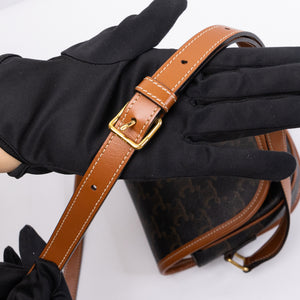 CELINE FLOCO BAG IN TRIOMPHE CANVAS GHW