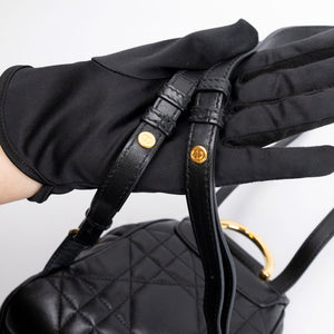 CHRISTIAN DIOR SMALL DIOR CARO BACKPACK BLACK MACROCANNAGE LAMBSKIN GHW