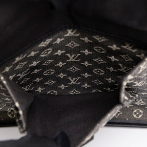 LOUIS VUITTON BESACE MARY KATE BAG BLUE MINI LIN CANVAS GHW