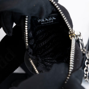 PRADA RE-EDITION 2005 SHOULDER BAG RE-NYLON BLACK SHW