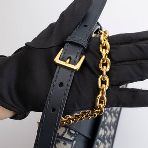 CHRISTIAN DIOR 30 MONTAIGNE EAST-WEST BAG WITH CHAIN OBLIQUE JACQUARD GHW
