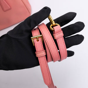 PRADA SAFFIANO SMALL TOTE BAG PINK GHW