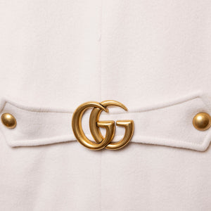 GUCCI WHITE WOOL COAT SIZE 38