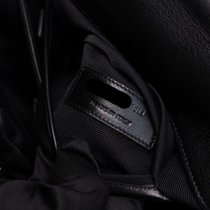 SAINT LAURENT SAC MOUJIK TOP HANDLE BLACK GRAINED LEATHER GHW