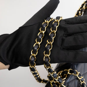 CHANEL CC GOLDEN CLASS FLAP BAG BLACK LAMBSKIN GHW