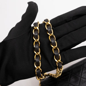 CHANEL VINTAGE FLAP BAG BLACK QUILTED LAMBSKIN GHW
