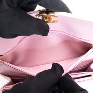CHANEL 24S TOP HANDLE WALLET ON CHAIN PINK LAMBSKIN GHW
