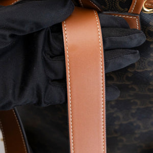 CELINE MEDIUM BACKPACK FOLCO IN TOILE TRIOMPHE CANVAS / CALFSKIN GHW