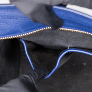 CELINE MICRO LUGGAGE TOTE BLUE CALFSKIN GHW