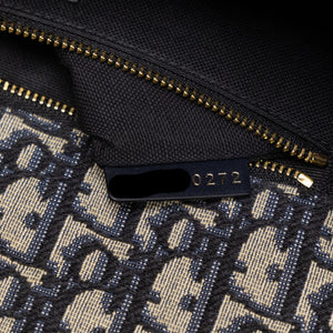 CHRISTIAN DIOR 30 MONTAIGNE CHAIN BAG OBLIQUE JACQUARD BLUE GHW
