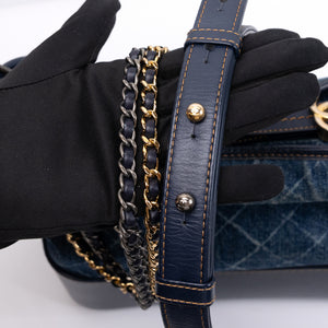 CHANEL GABRIELLE HOBO BAG DENIM / LEATHER MULTICOLOURED HARDWARE