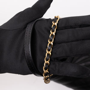 CHANEL QUILTED CHEVRON HANDLE WITH CHIC BUCKET BAG BLACK LAMBSKIN LEATHER GHW