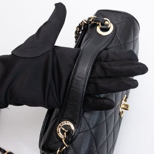 CHANEL BUSINESS AFFINITY SMALL FLAP BAG BLACK CAVIAR GHW