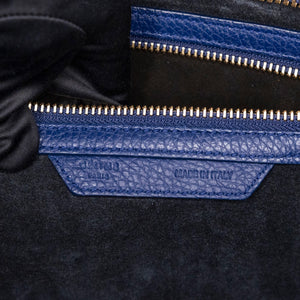 CELINE MICRO LUGGAGE TOTE BLUE CALFSKIN GHW
